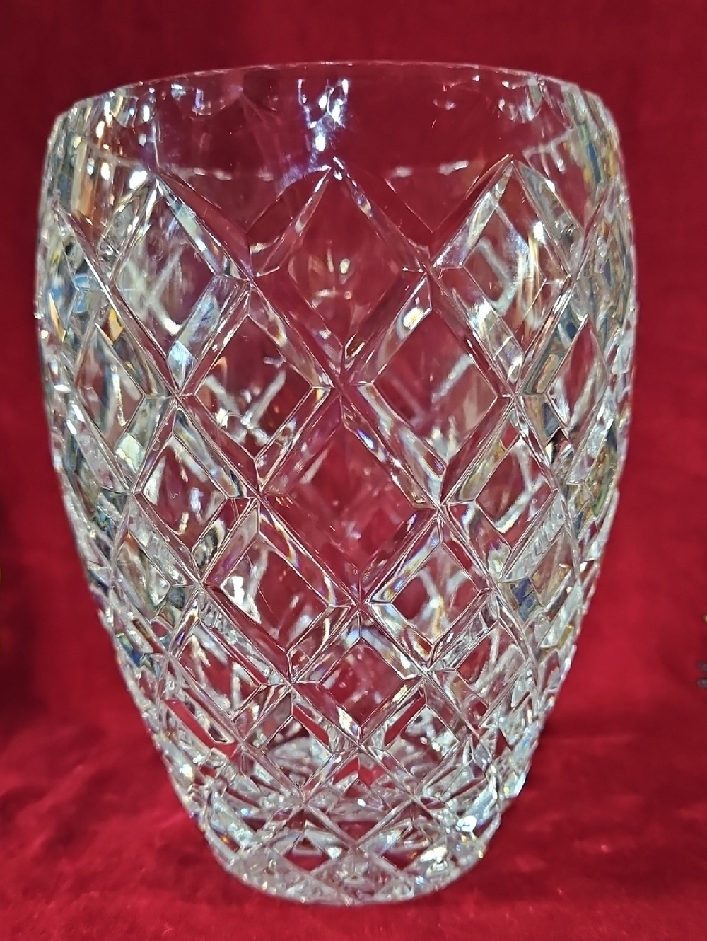 Vintage Kusak Glass Works Hand Cut Crystal Berlin Pattern Bohemian Vase, #2